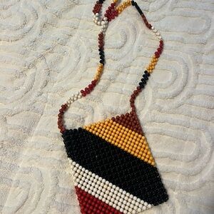 Vintage Beaded Crossbody Bag